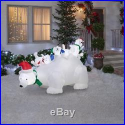 6 ft. Lighted Inflatable Polar Bear Scene Christmas Holiday Outdoor Decorations