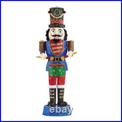 6 ft Nutcracker Soldier Playing Drums 160 LED Lights Christmas? FAST SHIP