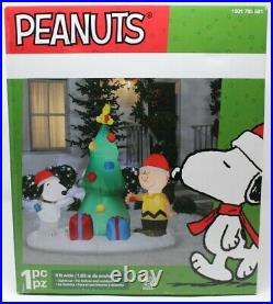 6 ft Peanuts Snoopy Woodstock Charlie Brown Christmas Tree Airblown Inflatable