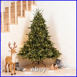 6 ft Pre-Lit Artificial Christmas Tree Class Fir PE/PVC Tree With 500 Light