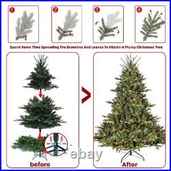 6 ft Pre-Lit Artificial Christmas Tree Class Fir PE/PVC Tree With 500 Light