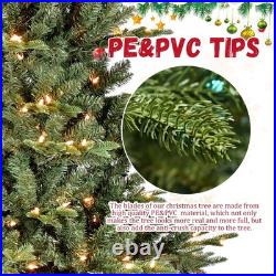 6 ft Pre-Lit Artificial Christmas Tree Class Fir PE/PVC Tree With 500 Light