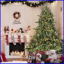6 ft Pre-Lit Artificial Christmas Tree Class Fir PE/PVC Tree With 500 Light