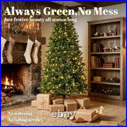 6 ft Pre-Lit Nordmann Fir Artificial Christmas Tree, Hinged Branches Realistic 6 ft Pre-Lit Nordmann Fir Artificial Christmas Tree, Hinged Branches Realistic