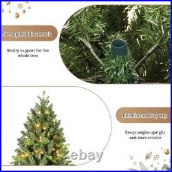 6 ft Pre-lit Artificial Skinny Christmas Tree with 300 Lights 1032 Branch Tip