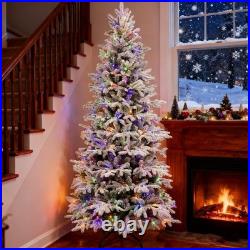 6 ft Prelit Snow Flocked Artificial Christmas Tree & 1582 Branch Tips 300 Lights 6 ft Prelit Snow Flocked Artificial Christmas Tree & 1582 Branch Tips 300 Lights