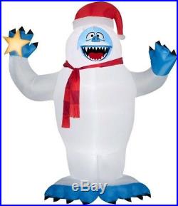 6 ft. W x 12 ft. H Abominable Snowman with Santa Inflatable Airblown Christmas