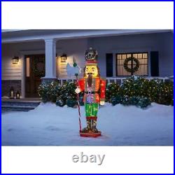 6 ft Yuletide Lane LED Tinsel Nutcracker Christmas Outdoor Decoration