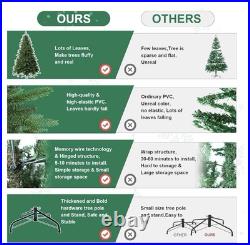 6 ft christmas tree with 1413 PE&PVC Mixed Branch Tips Unlit Hinged Premium Tree