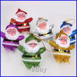 6 pcs Multi-Color Christmas Santa Claus Party Ornaments Xmas Tree Hanging Decor