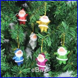 6 pcs Multi-Color Christmas Santa Claus Party Ornaments Xmas Tree Hanging Decor