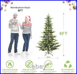 6foot Pre-lit Artificial Christmas Tree Aspen Fir Sparse Fake Xmas Tree with Stand