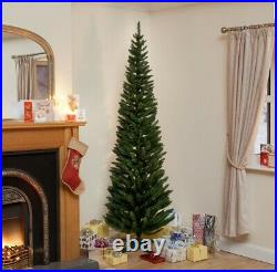 6ft 180cm Green Artificial Pencil Christmas Tree Tall Thin Slim Xmas Pine Tree