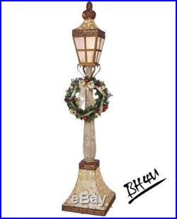 6ft (1.83m) 120 LED Indoor Outdoor Glitter & Gold Christmas Decoration Lamp Post