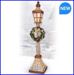 6ft 1.83m 120 LED Indoor Outdoor Glitter Gold Christmas Lamp Post Xmas BNIB