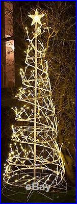 6ft / 1.8M Outdoor / Indoor Spiral Christmas Tree with cool white Led Lights