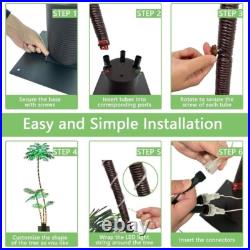 6ft Artificial Palm Tree Light Up 220LED Indoor Outdoor Decor Tiki Party New