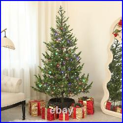 6ft Artificial Sparse Cedar Christmas Tree with LED Lights