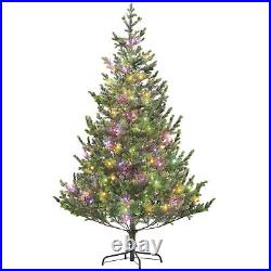 6ft Artificial Sparse Cedar Christmas Tree with LED Lights