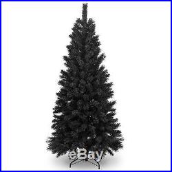 6ft Christmas Tree Imperial BLACK Artificial Tree 550 Tips with Metal Stand
