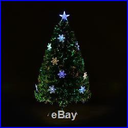 6ft Fiber Optic Tree Artificial Pre-lit Christmas Tree LED snowflake Light