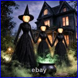6ft Halloween Holding Hands Witches Outdoor Glowing Decor Prop