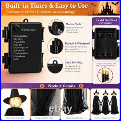 6ft Halloween Holding Hands Witches Outdoor Glowing Decor Prop