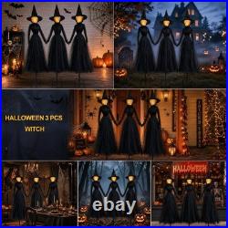 6ft Halloween Holding Hands Witches Outdoor Glowing Decor Prop