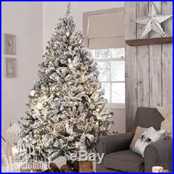 6ft Luxury Flocked Snowy Artificial Tree Snow Branches Decoration Christmas New
