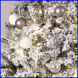 6ft Luxury Flocked Snowy Artificial Tree Snow Branches Decoration Christmas New