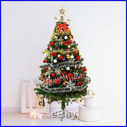 6ft Pre-Lit Artificial Indoor LED Lights Christmas Tree with Xmas Decorations