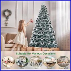 6ft Pre-Lit Christmas Tree for Home- Premium Hinged Artificial Holiday ...