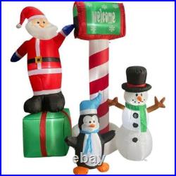 6ft Pre-Lit Inflatable Welcome Mailbox Santa Snowman Penguin Holiday Decor New