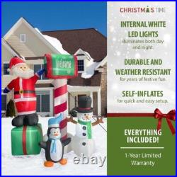 6ft Pre-Lit Inflatable Welcome Mailbox Santa Snowman Penguin Holiday Decor New