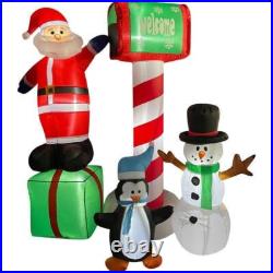 6ft Pre-Lit Inflatable Welcome Mailbox Santa Snowman Penguin Holiday Decor New
