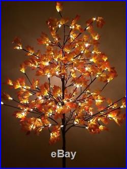 6ft Pre-Lit Maple Leaf Tree with Warm White 180 LED Indoor Outdoor Lights