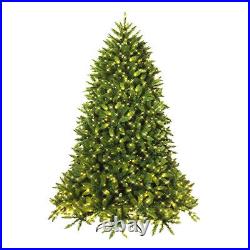 6ft Pre-lit Artifical Christmas Fir Tree Hinged with 650 LED Light 8 Flash Modes
