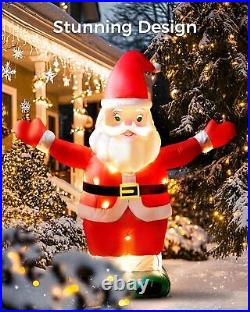 6ft Tall Inflatable Santa Outdoor Christmas Decorations 2024, Inflatable Santa