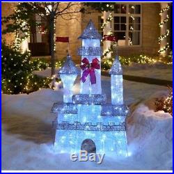 6ft Tall LED Lighted Twinkling Castle Durable Christmas Outdoor Yard Decor Light