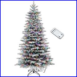 6ft Unlit White Artificial Christmas Tree, 1000 Branch Tips Auto Open Steel Base