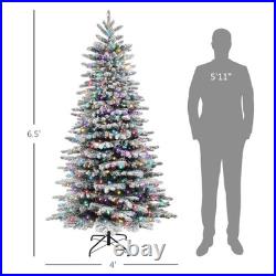 6ft Unlit White Artificial Christmas Tree, 1000 Branch Tips Auto Open Steel Base