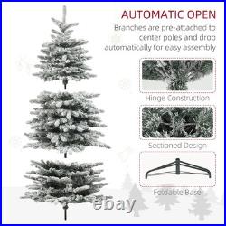 6ft Unlit White Artificial Christmas Tree, 1000 Branch Tips Auto Open Steel Base
