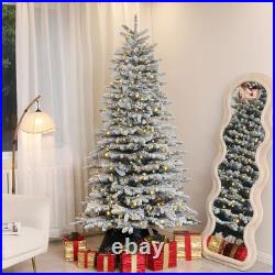 6ft Unlit White Artificial Christmas Tree, 1000 Branch Tips Auto Open Steel Base