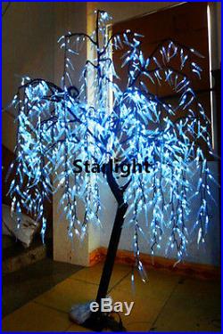 6ft White LED Willow Weeping Tree Outdoor Garden Wedding Holiday Decor 945 LEDs