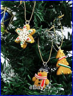 6pcs Christmas Ornaments Polymer Clay Xmas Tree Decoration snowman snowflakes