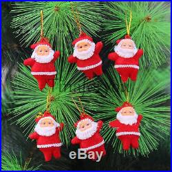 6pcs Christmas Santa Claus Ornaments Festival Party Xmas Tree Hanging Decoration