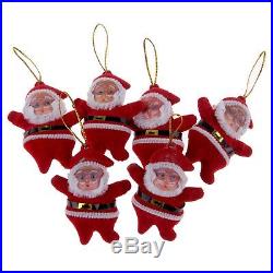 6pcs Christmas Santa Claus Ornaments Festival Party Xmas Tree Hanging Decoration