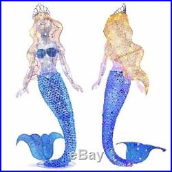 70 Fast Twinkle Lighted Mermaid Christmas Outdoor Yard Decor (New)