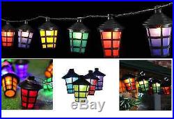 70 LED Coloured Party Lantern Garden Xmas Lights Festive Outdoor String Fairy