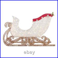 70-inch LED Sleigh with Red Trim Festive Outdoor Display Premium Elegant Decor